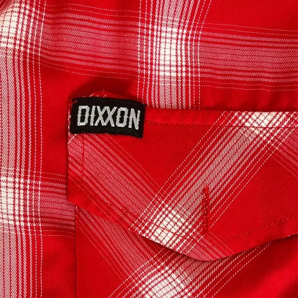 DIXXON Red and White Plaid Men's Shirt - Picture 3 of 3